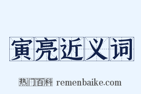 寅亮近义词是什么意思的图片
